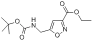 Molecular Structure of 253196-37-1 (Ethyl 5-(aminomethyl)isoxazole-3-carboxylate, N-BOC protected)